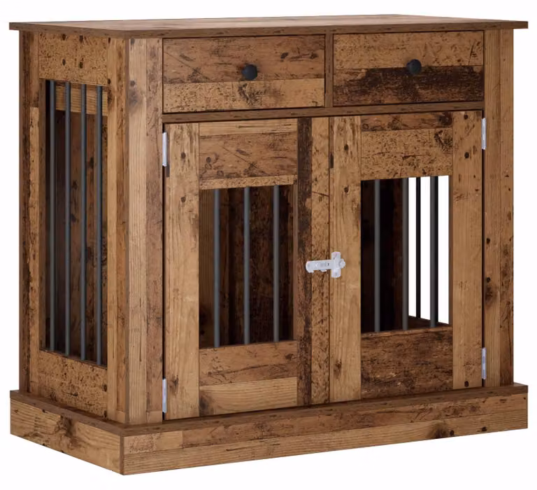 Mobile per trasportini per cani, legno massello riciclato, 90 x 47,5 x 80 cm, materiale in legno