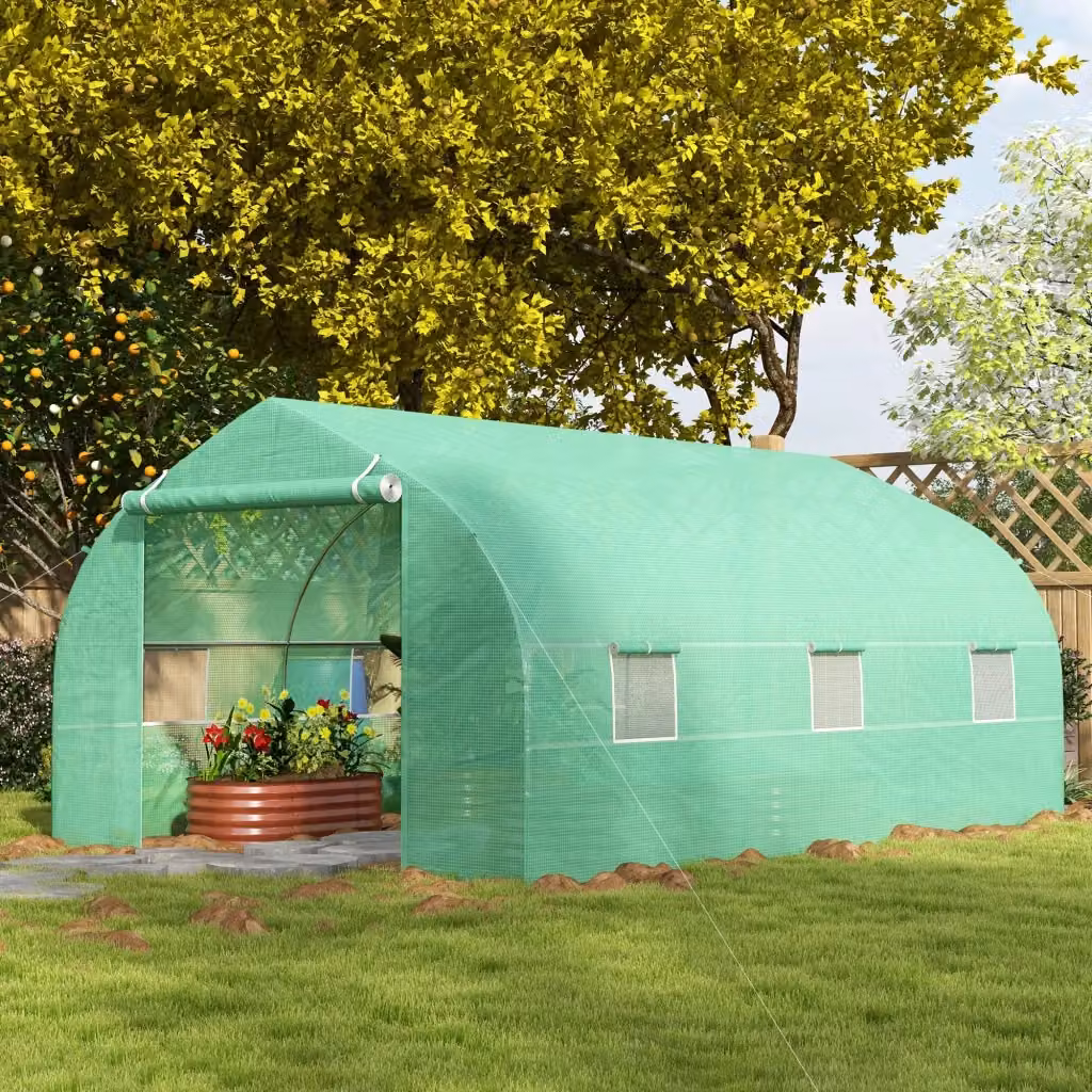 Serra da giardino WISHDOR in PVC e acciaio zincato verde, L/P/H: 350 x 300 x 200 cm – 2