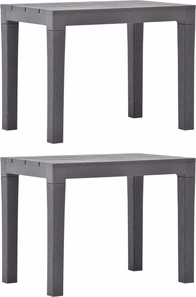 The Living Store Panchine da giardino 2 pz. Plastica color moka