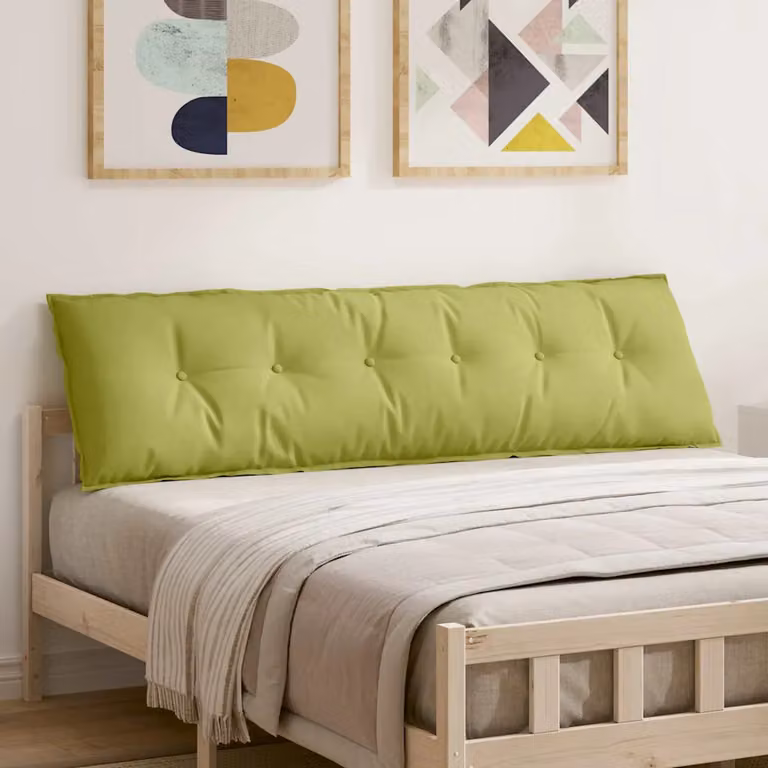 Cuscino per schiena vidaXL verde chiaro con rivestimento rimovibile in poliestere L/P/H: 180 x 19 x 50 cm