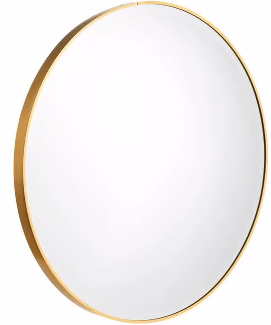Midi specchio oro alluminio-cristallo