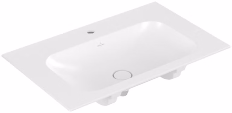 Villeroy & Boch Finion, lavabo pour armoire, trop-plein caché, 1 trou pour robinet, 800x500mm, 416484RW, 416484RW