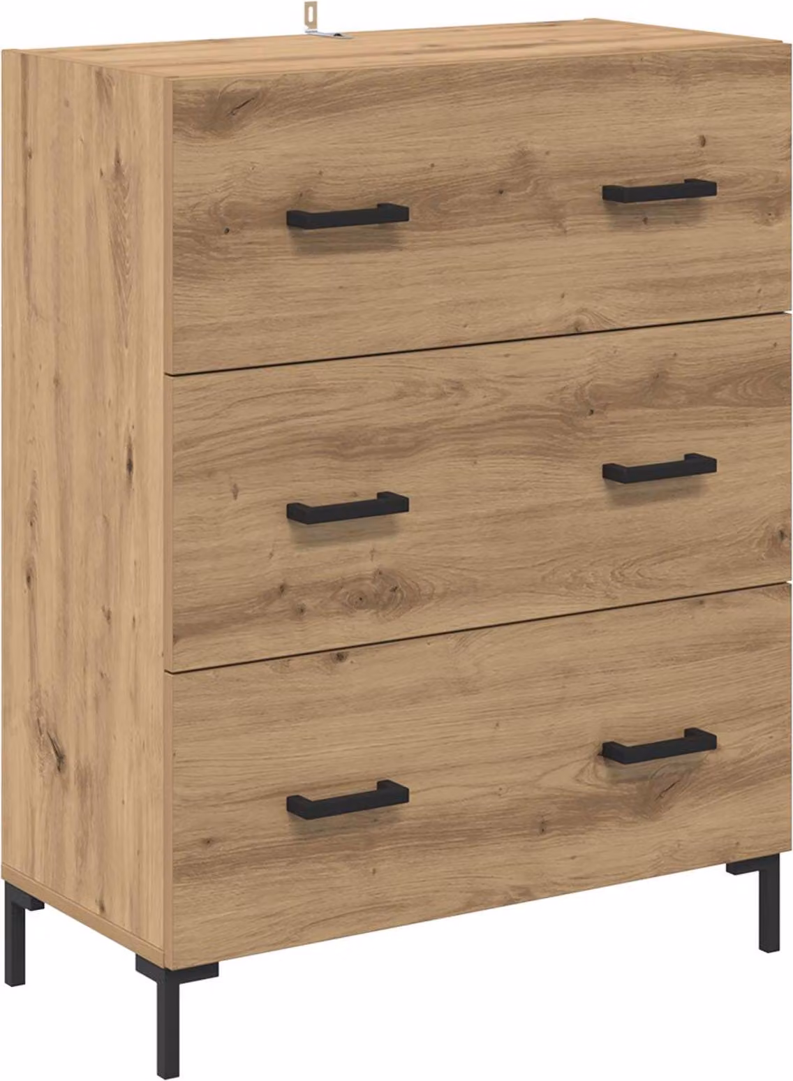 Credenza con cassetto Rovere artigianale 69,5 x 34 x 90 cm