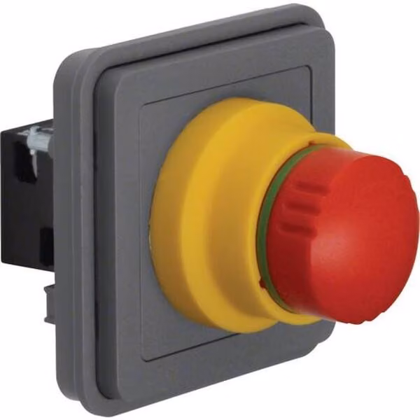 Pulsante di emergenza Hager, modello NOT-AUS-TASTER-EINS, colore grigio (WNA033 BERKER)