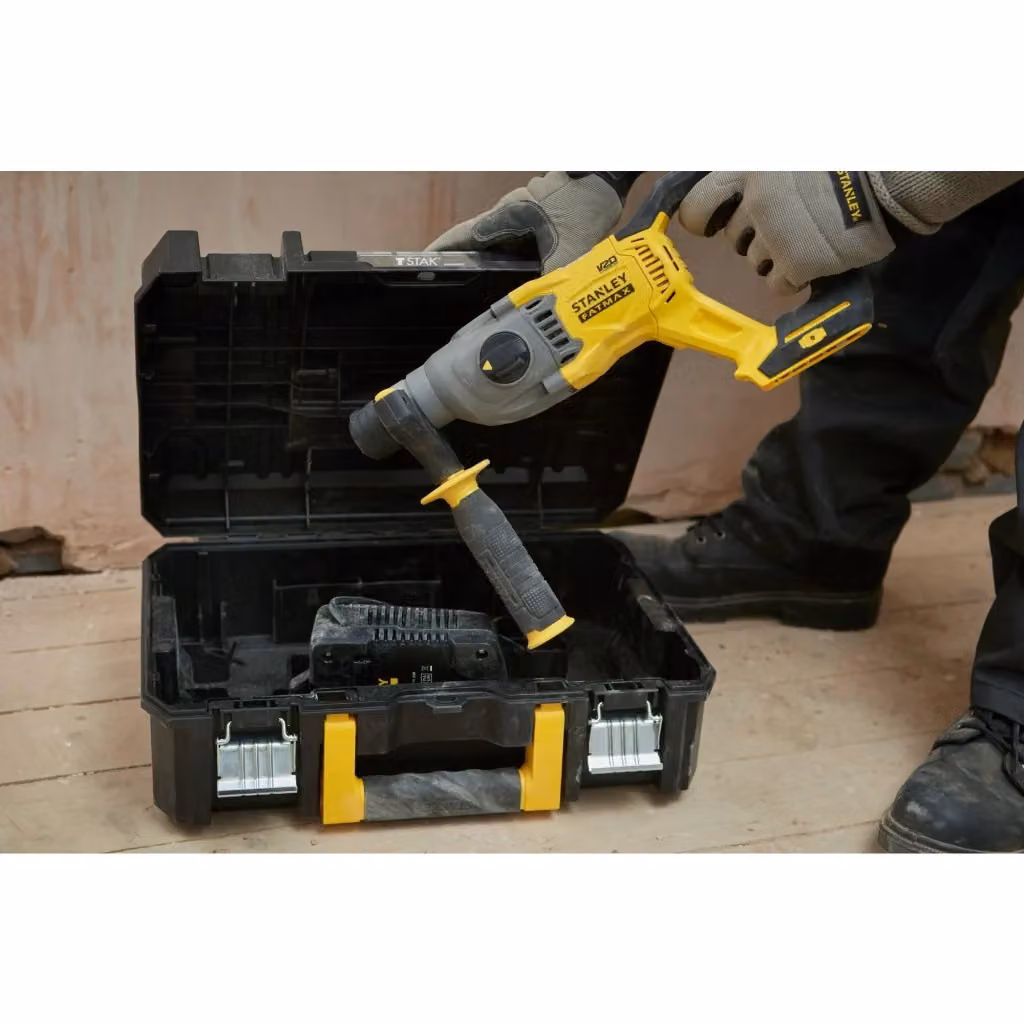 Tassellatore a batteria Stanley Fatmax SFMCH900M22-QW 18V con 2 batterie al litio da 4 Ah, colore giallo – 2