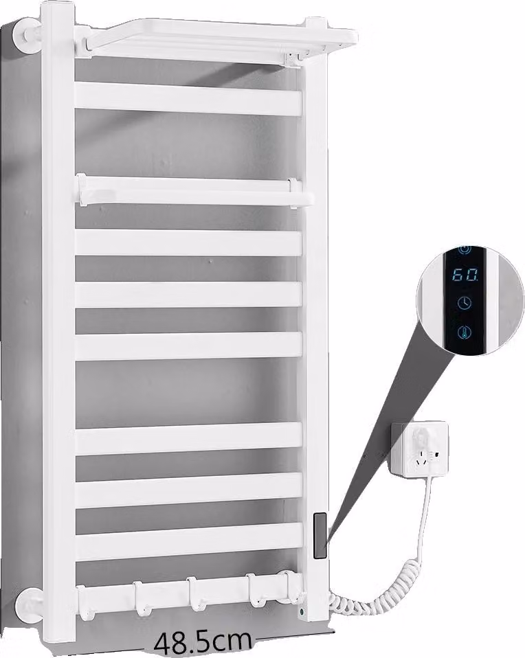 Scaldasalviette, montaggio a parete, design impermeabile, bianco 6621, destra