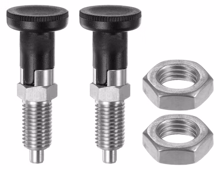 2 penne a sfera con filettatura M12x1,5, in acciaio inossidabile, con diametro della punta di 6 mm
