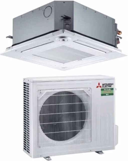 Climatizzatore Condizionatore Mitsubishi Electric Inverter a Cassetta SLZ-M50FA 18000 Btu Bianco con Telecomando e Griglia Incluso