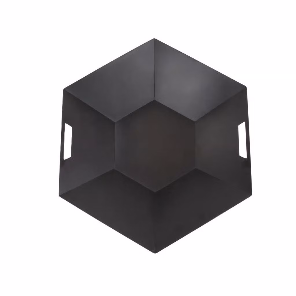 Ciotola per il fuoco Cesto per il fuoco in acciaio nero Minimalista moderno 70 cm
