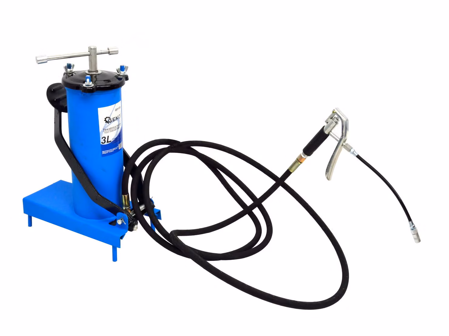 Frattazzo a pedale Geko su contenitore da 3L + tubo flessibile da 4M