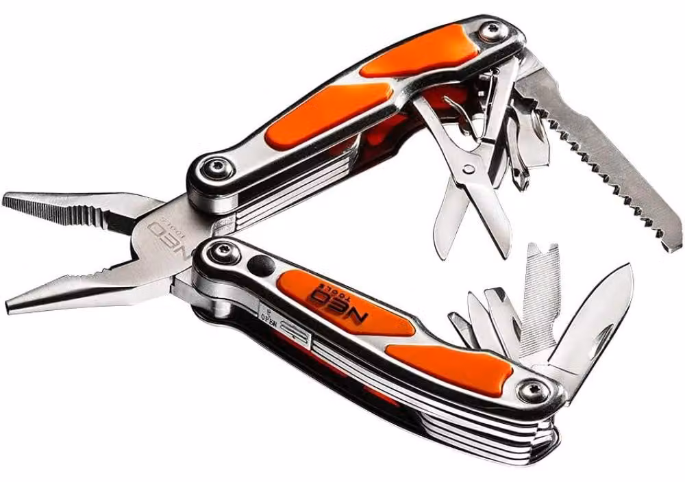 NEO TOOLS Utensile multifunzione, con LED, set di 12 pezzi.