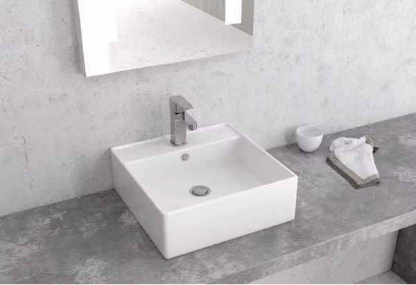 Lavabo quadrato da appoggio MADIO 38,5x38,5x13 cm
