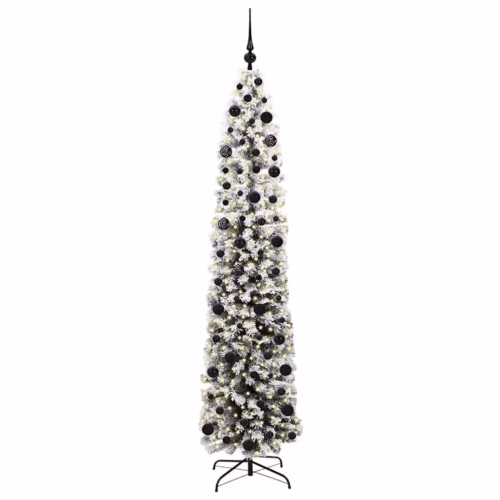 Albero di Natale artificiale moderno vidaXL verde con 300 LED luce bianca calda, Altezza: 210 cm – 2