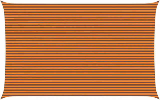 Vela Parasole Rettangolare in Poliestere Arancione e Marrone 8 x 5 m