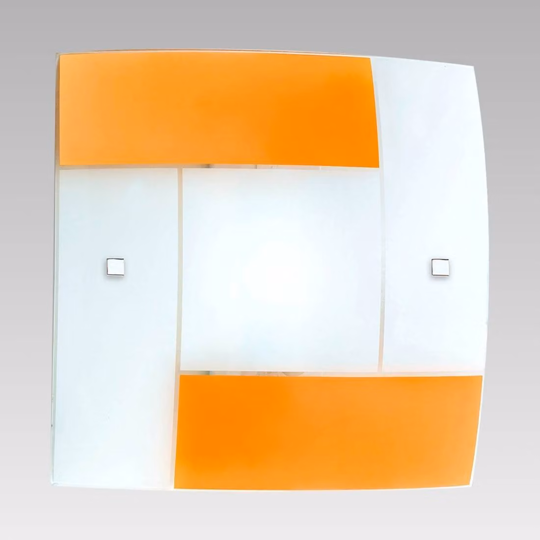 Plafoniera SINUS 2xE27/40W vetro bianco-arancio 38cm×38cm dimmerabile