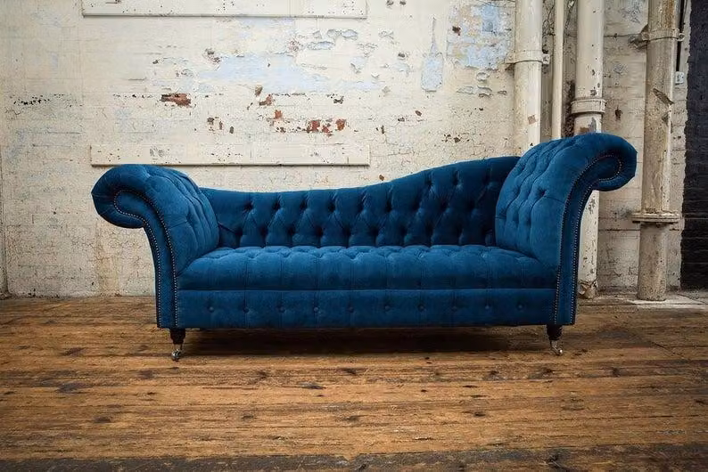 Chaiselounge Bank Sitz Liege Lounge Barock Rokoko Jugendstil klassisch Blaue
