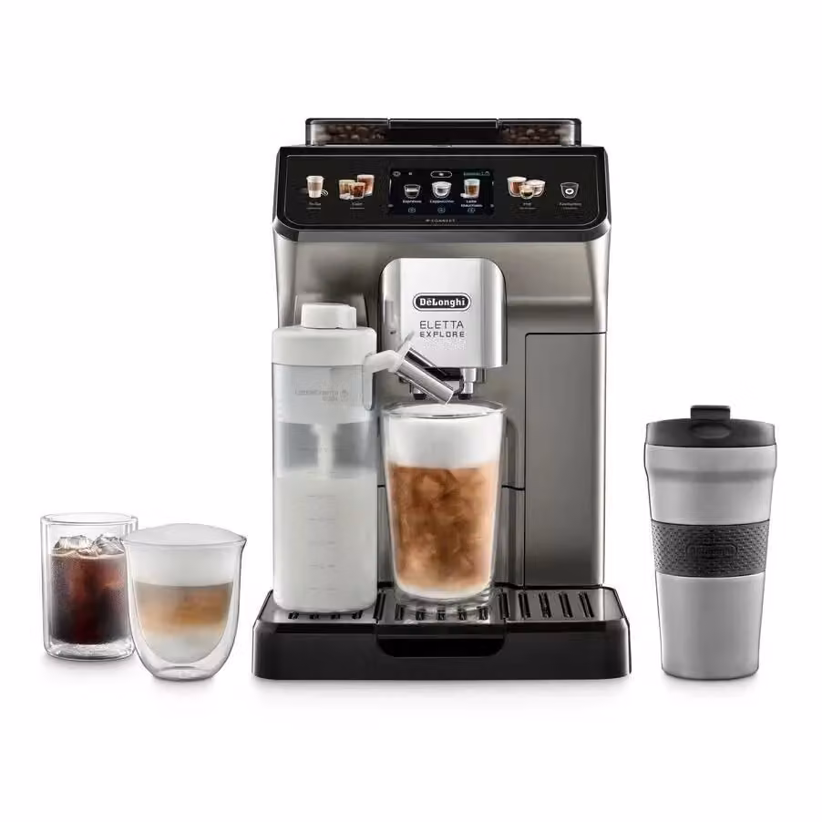 De'Longhi ECAM45086T Eletta Explore Macchina da caffè automatica con Wi-Fi e funzione Cold Brew, colore Grigio, 1,8 l, 1450 W – 2