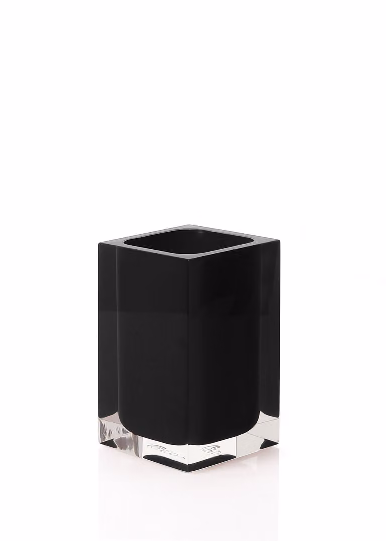 Portaspazzolini d'appoggio in resina RA98 Gedy serie RAINBOW Nero