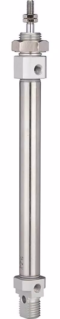 Cilindro circolare Riegler «MI» a doppia azione, Ø pistone 10, corsa 100, M5x0,8