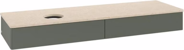 V&B Mobiletto senza struttura frontale - illuminazione Antao 160x50cm, WBP botti., lea gre. m Lac