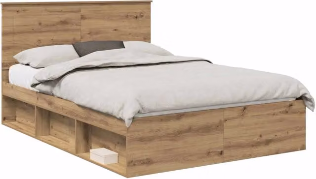 Letto matrimoniale | Letto per adulti | Struttura del letto Rovere Artigianale 140 x 190 cm