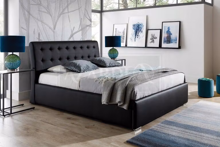 Klassisches Luxus Betten Polster Leder Hochwertiges Schlafzimmer Bett