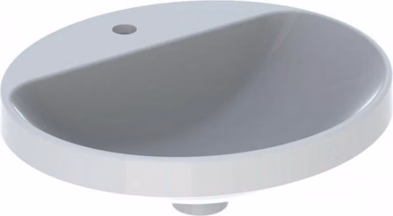 Geberit VariForm lavabo encastré ovale, 500x450mm, avec trou pour robinet, sans trop-plein, 500.715.00.2, 500.715.00.2