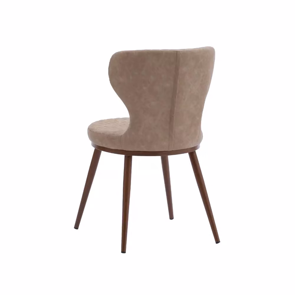 Set di 4 sedie moderne in ecopelle beige con motivo geometrico a rombi Mobili 2G L/P/H: 46 x 56 x 84 cm – 2