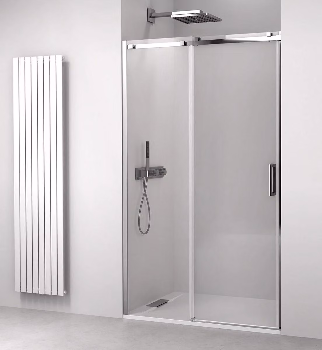 Porta doccia Polysan THRON, altezza 1280-1310 mm, vetro trasparente