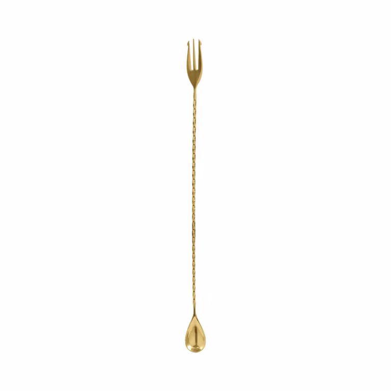 Cucchiaio/forchetta miscelatore oro antique Paderno, 30cm