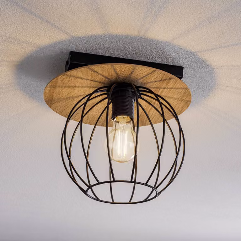 Plafoniera soffitto Malin SIGMA, dimmerabile, Legno chiaro, Soggiorno / Sala da pranzo, Legno, Moderno, Plafoniera