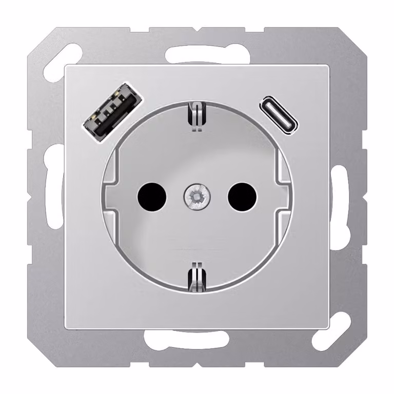 Presa Jung SCHUKO con USB tipo AC A1520-15CAAL (A1520-15CAAL)