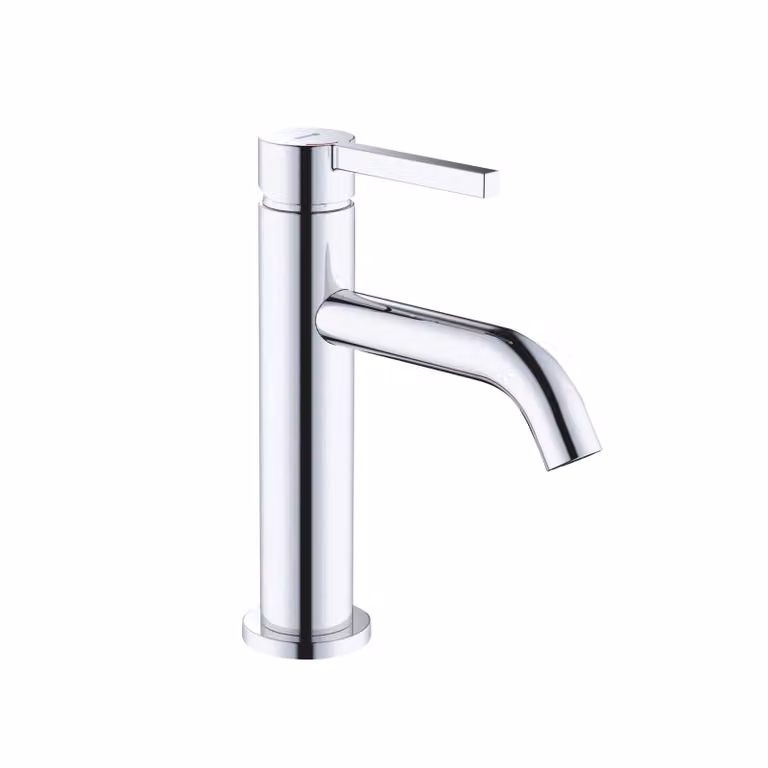 Mitigeur monocommande pour lavabo KLUDI NOVA FONTE PURA, montage monotrou, hauteur de bec 100 mm, Eco, s-pointer, 202890515, 202890515