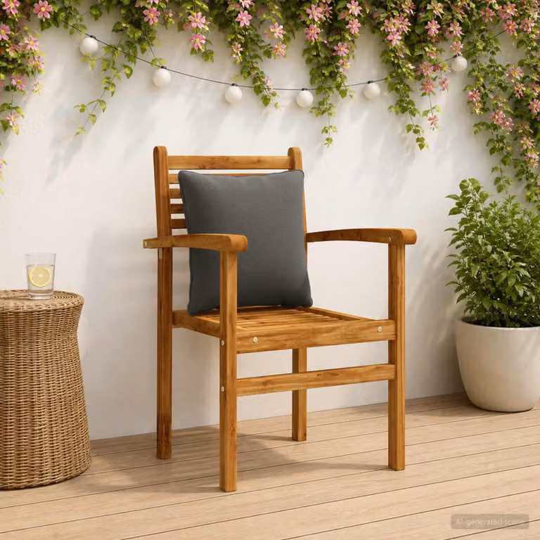 Set di 4 cuscini per schiena vidaXL PUTTEN in poliestere, colore grigio antracite, lavabili e resistenti ai raggi UV