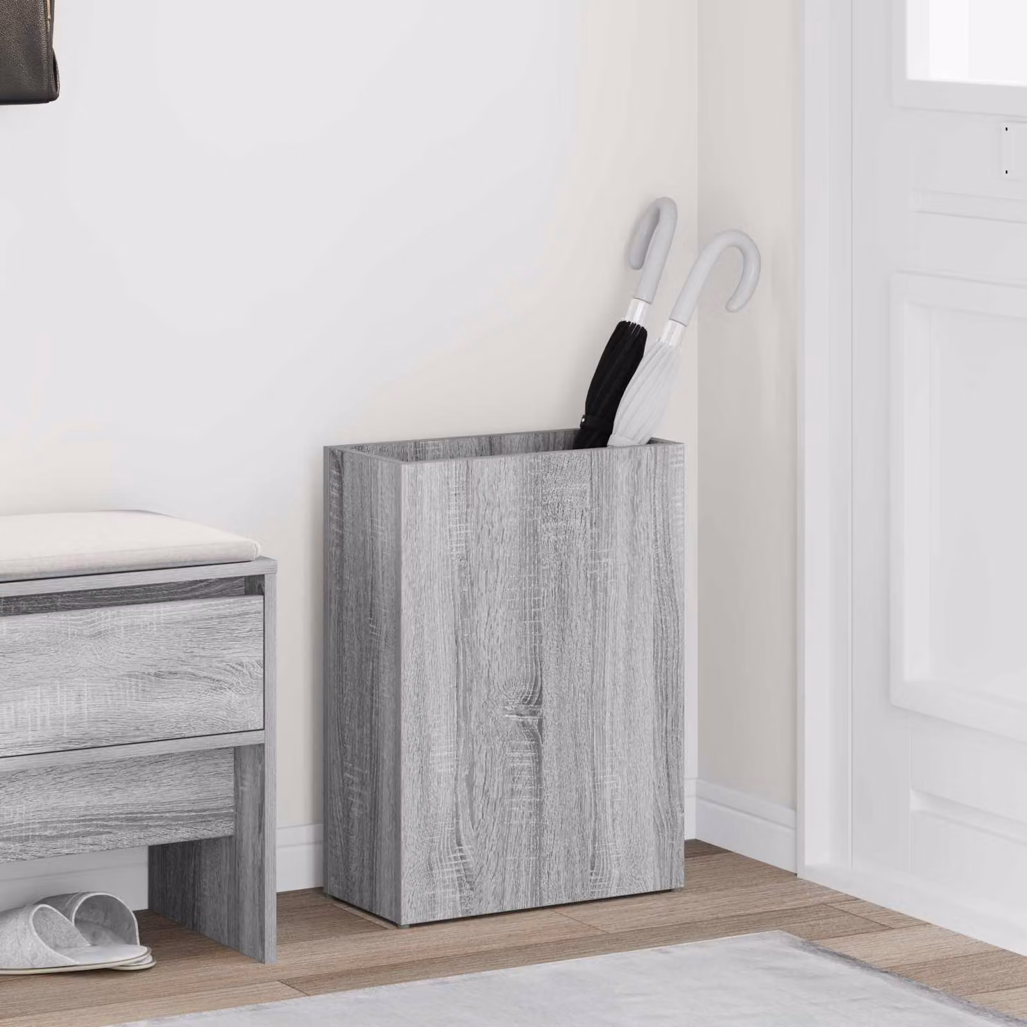 vidaXL Supporto per Ombrellone Grigio Sonoma L/P/H: 40 x 20 x 55,5 cm