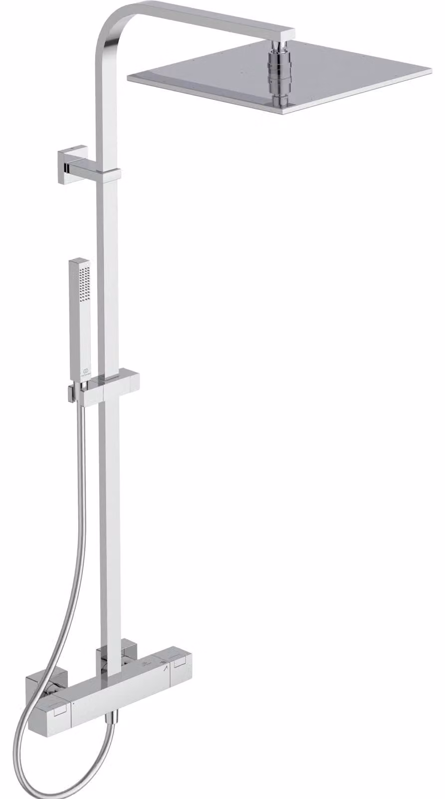 Sistema doccia da incasso Ceratherm T100, cromo, 300x300 mm, in ottone