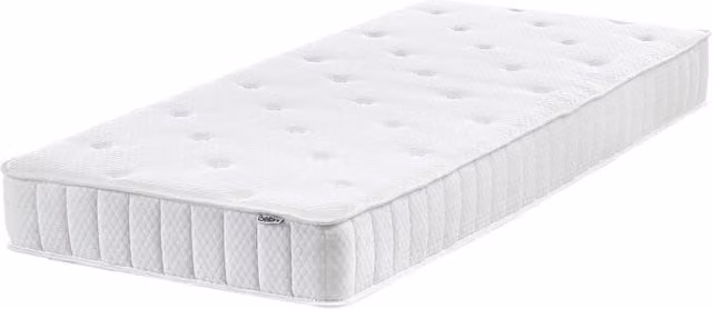 Materasso Singolo Beliani con Molle Pocket, Bifacciale in Tessuto Bianco, Rigidità Media H3, L 80 cm x P 200 cm – 1