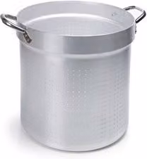 Scolapasta rotondo in alluminio pressofuso Ballarini Serie 7000 Silver naturale Diametro: 32 cm