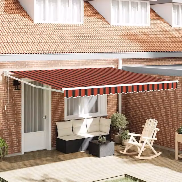 Tenda retrattile Arancione e Marrone 400 × 300 cm 3330514