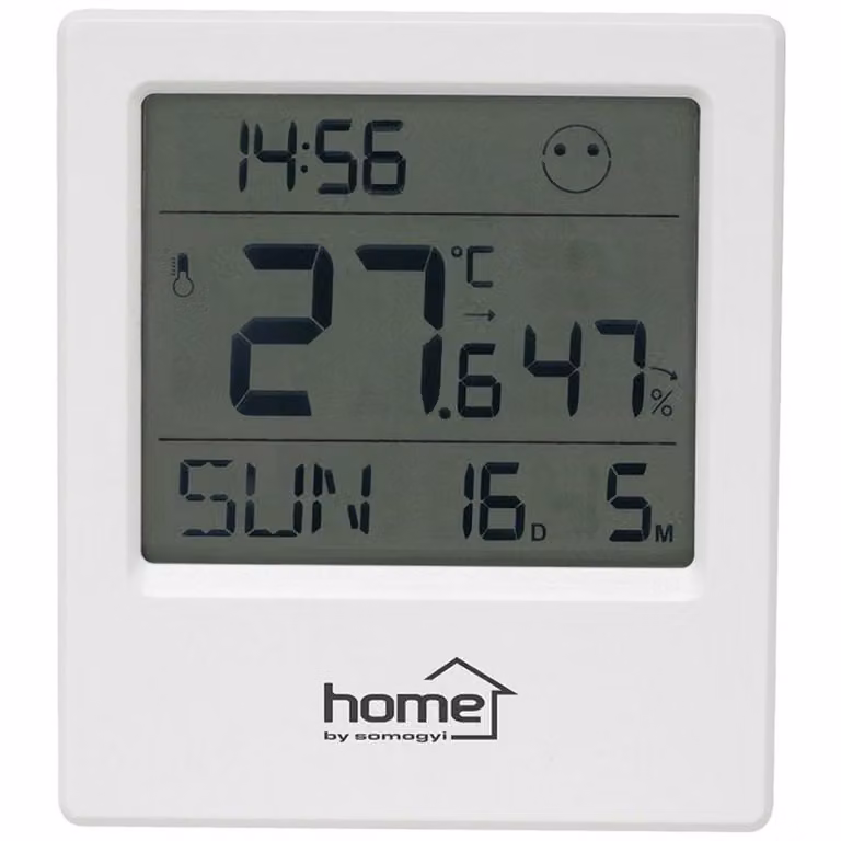 Termometro e igrometro per interni con orologio HOME HC16
