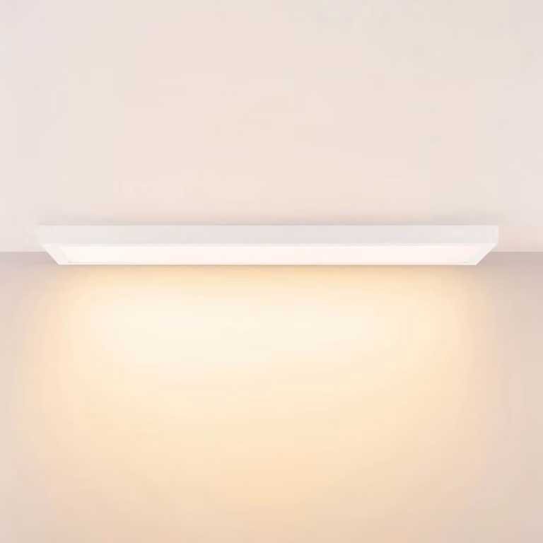 Deko-Light Pannello LED PRO OFFICE SANO, 123 x 33 cm, DALI bianco metallo CCT dimmerabile, Bianco / Opale, Studio / Ufficio, Alluminio, Pannello LED