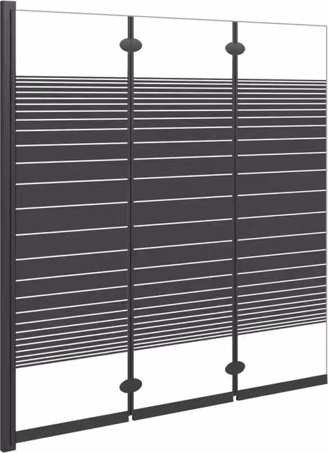 Box Doccia Pieghevole 3 Pannelli 130x130 cm in ESG Nero CFW9012550