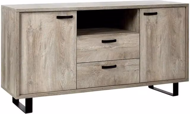 Buffet NEWTON 170 cm – 2 ante, 2 cassetti – Rovere chiaro – Design robusto