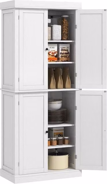 Mobile Cucina Alto XYLO Bianco con 6 Ripiani L: 76 cm, P: 40.5 cm, H: 184 cm