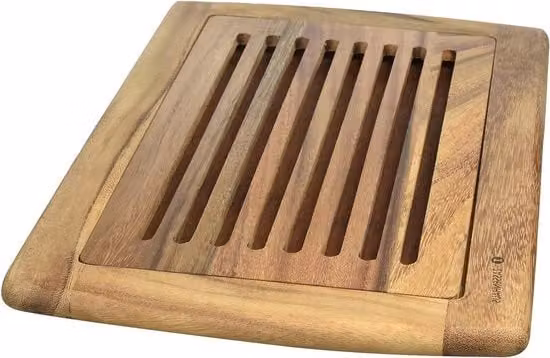 Tagliere in legno di acacia Zassenhaus con scanalatura, marrone, L: 42 cm, P: 28 cm, H: 2 cm