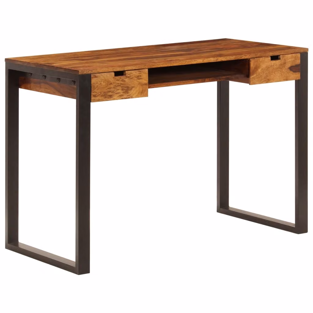 Maison Exclusive - Scrivania 110 x 55 x 78 cm in legno massello di acacia e acciaio