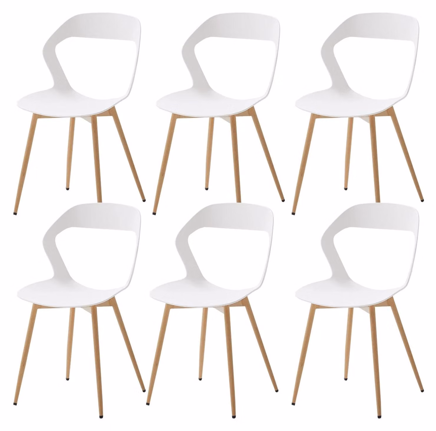 Set di 6 sedie da pranzo bianche - Sedie - Sedie per riunioni - Sgabelli - Sedie di design - Design scandinavo