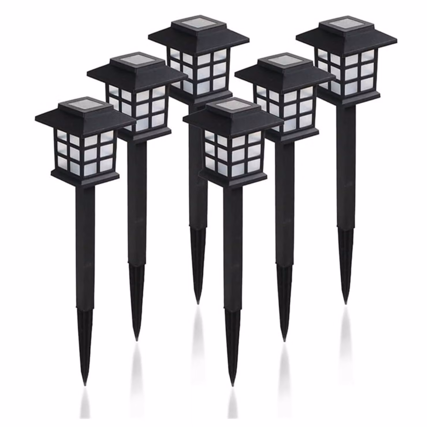 Set di 6 lampade solari per esterni, luci solari da giardino, luci solari da giardino per esterni - LUMITRAD