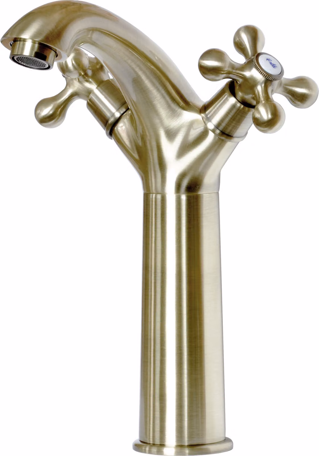 Miscelatore alto per lavabo freestanding Luxor, colore ottone antico