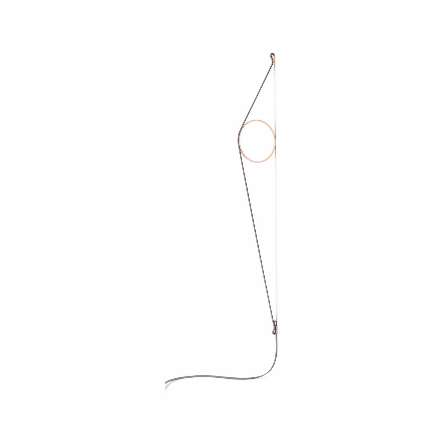 Flos - Wirering Grey - Lampada da parete o soffitto - Cavo Grigio/Anello Rosa